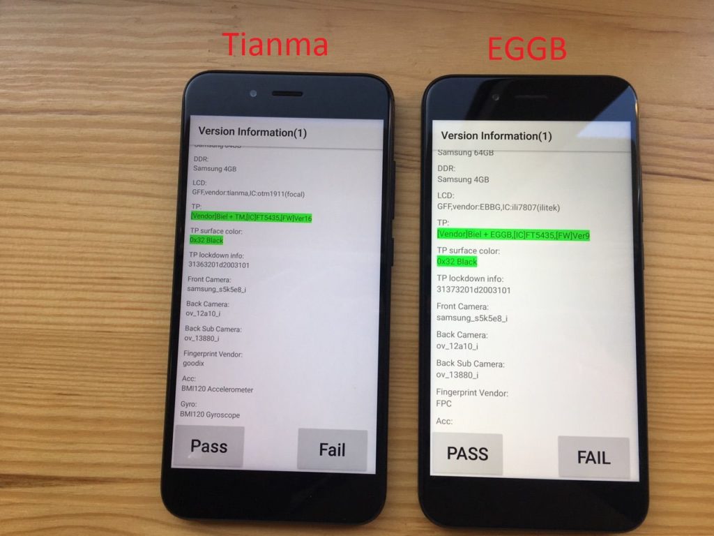 Отличия экранов Tianma и EBBG