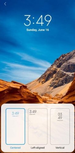 Формат часов на экране блокировки Xiaomi